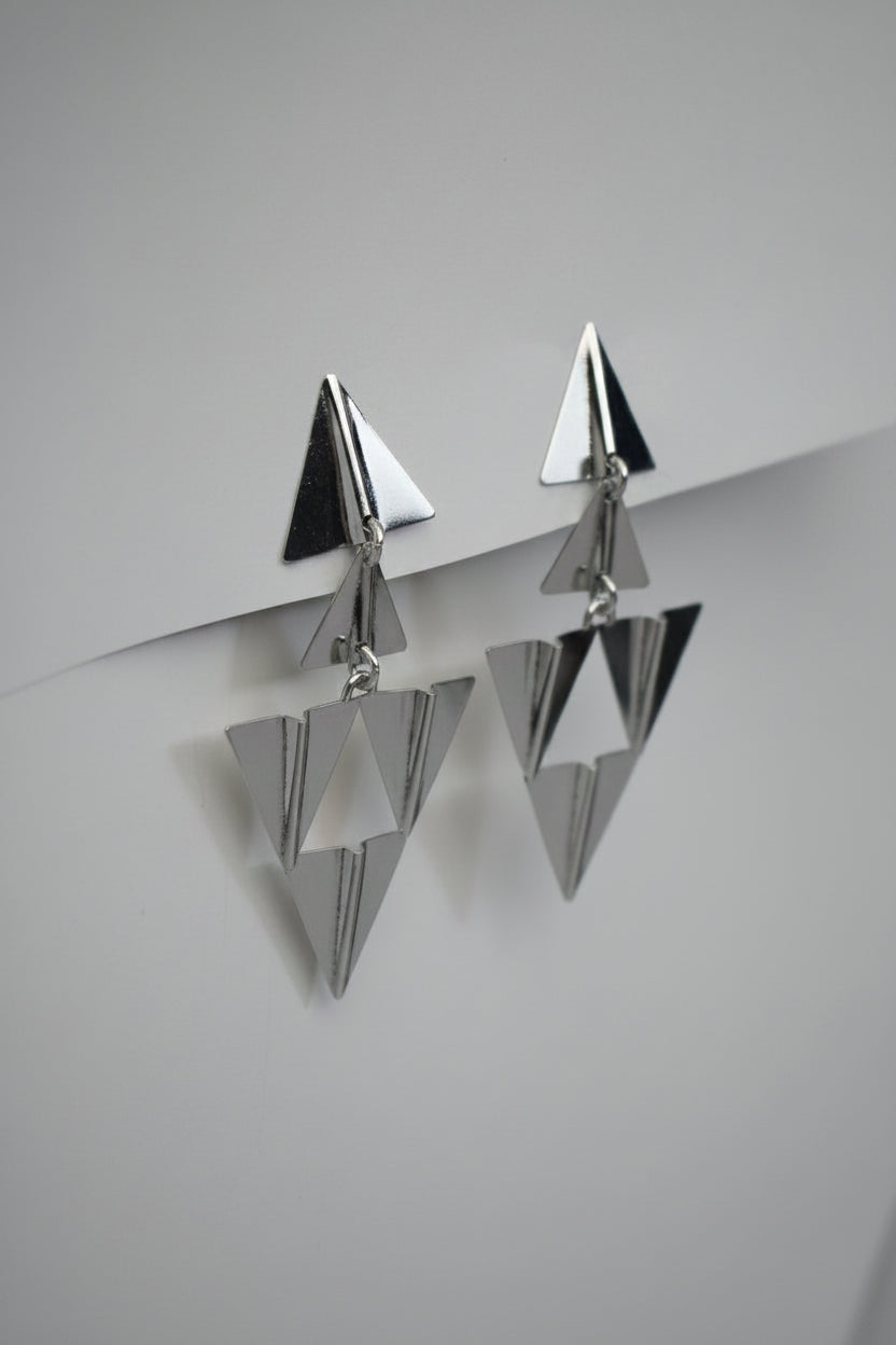 Aros Triángulos S Plata