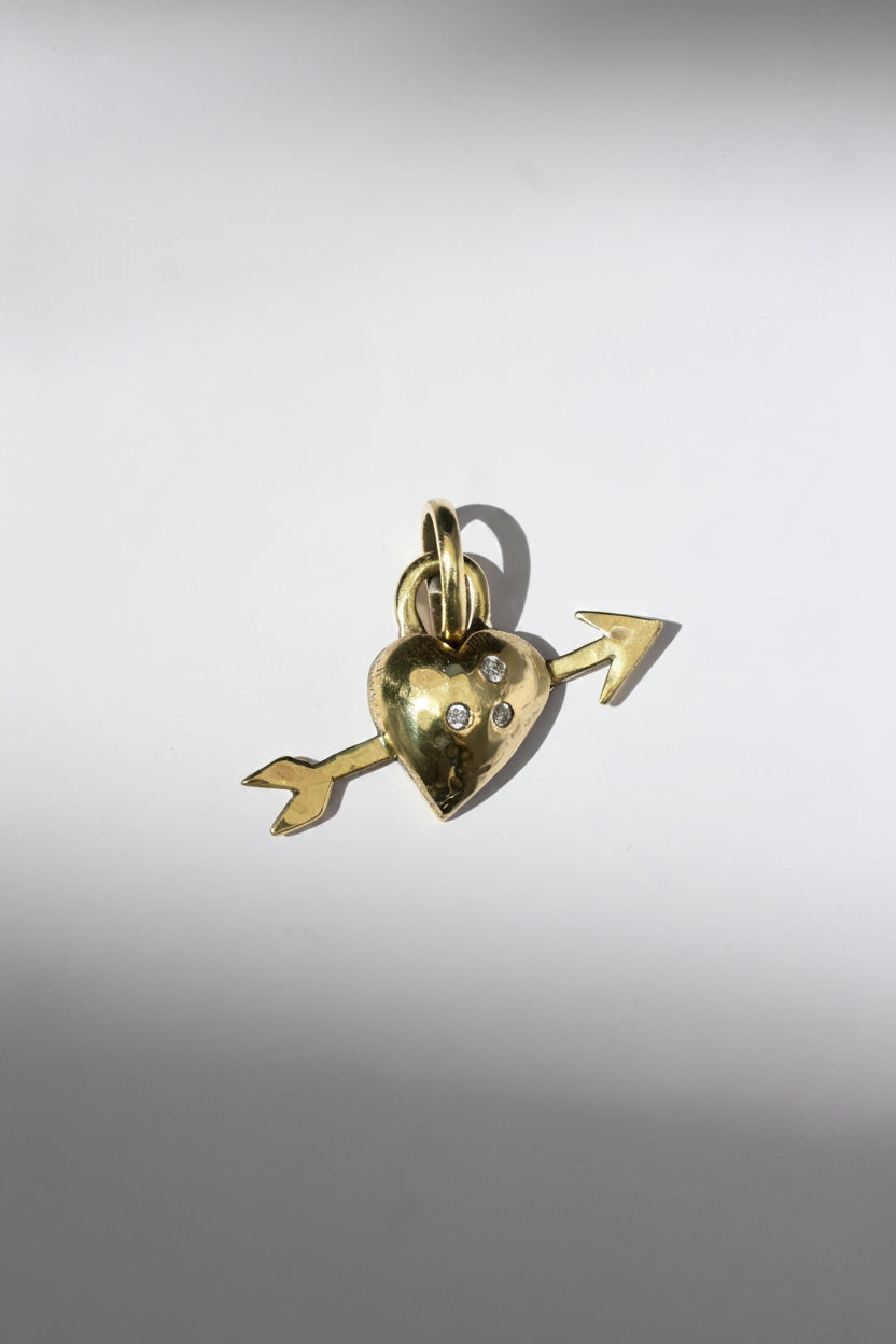 Colgante Corazón Flecha Bronce