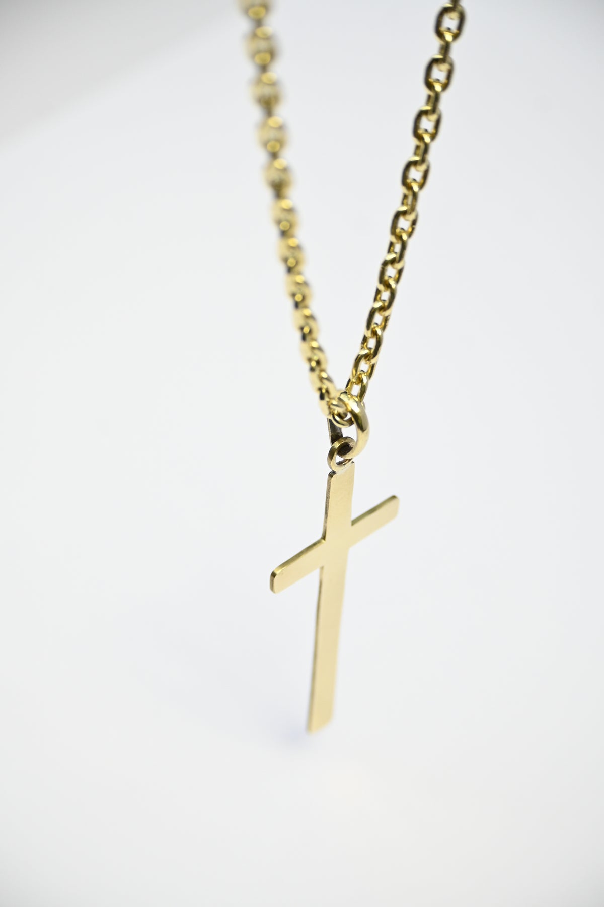 Colgante Cruz Larga Bronce