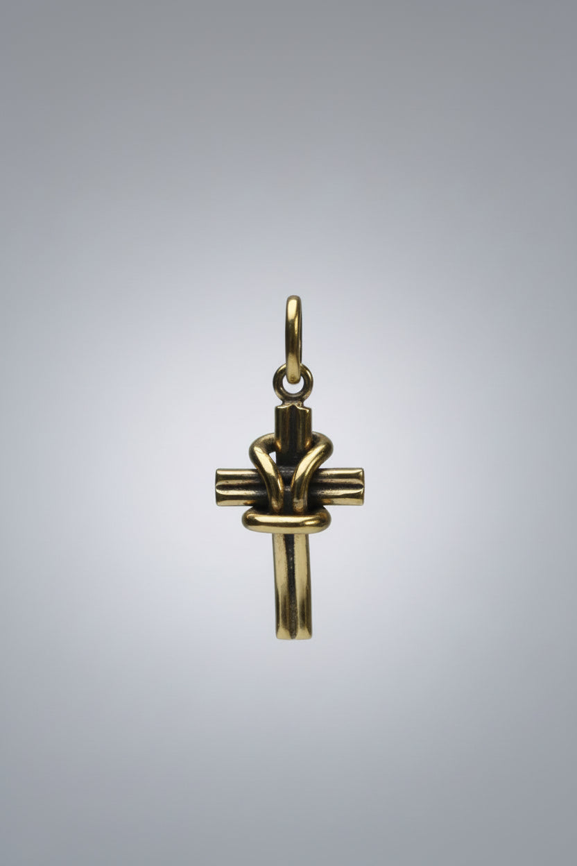 Colgante Cruz Nudo G Bronce