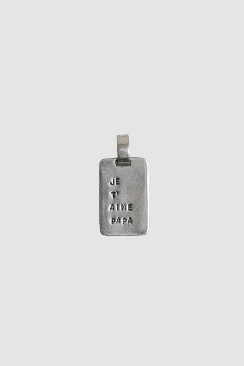 Placa Je T´aime PAPÁ Plata