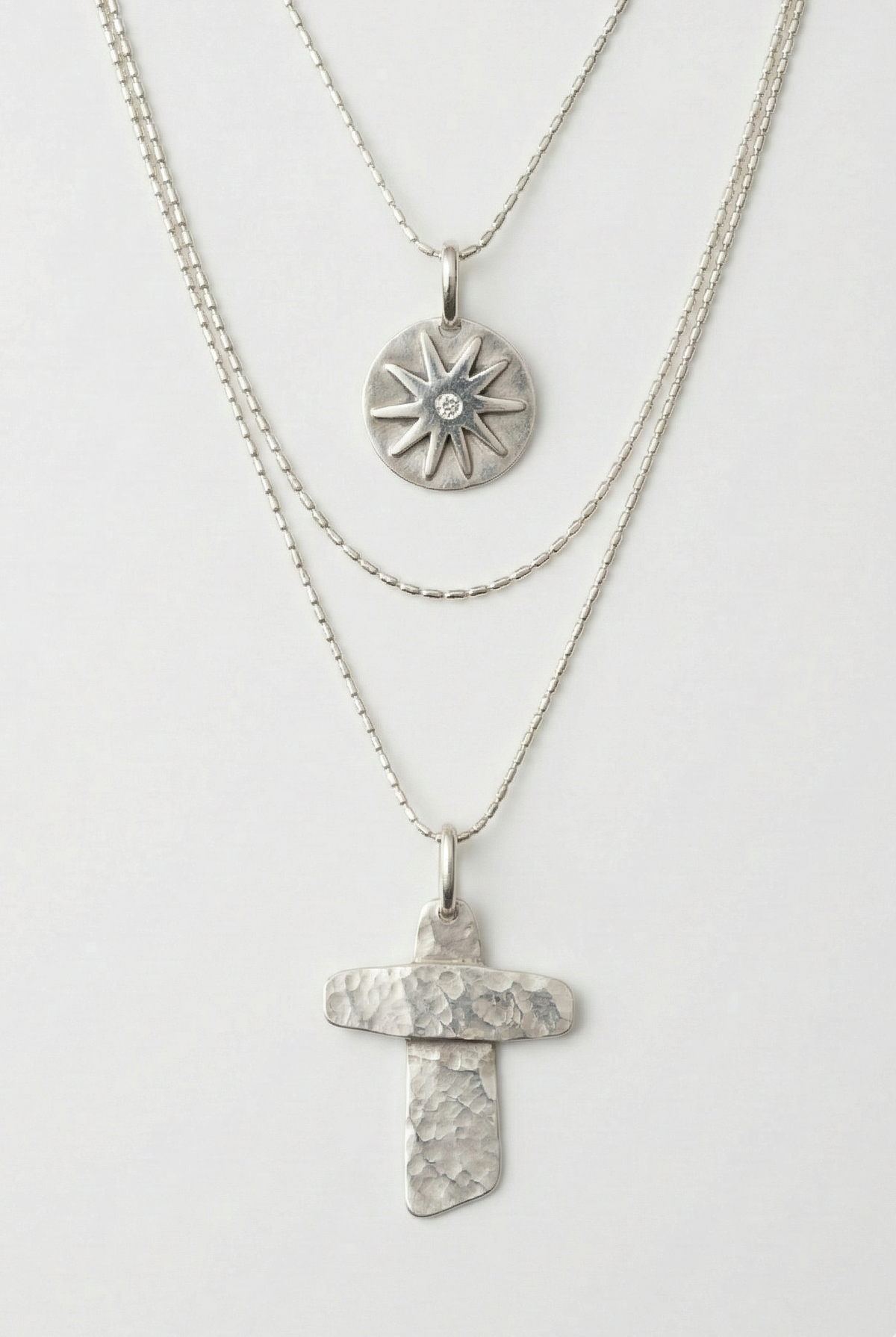 Cadena Mostacillas Plata