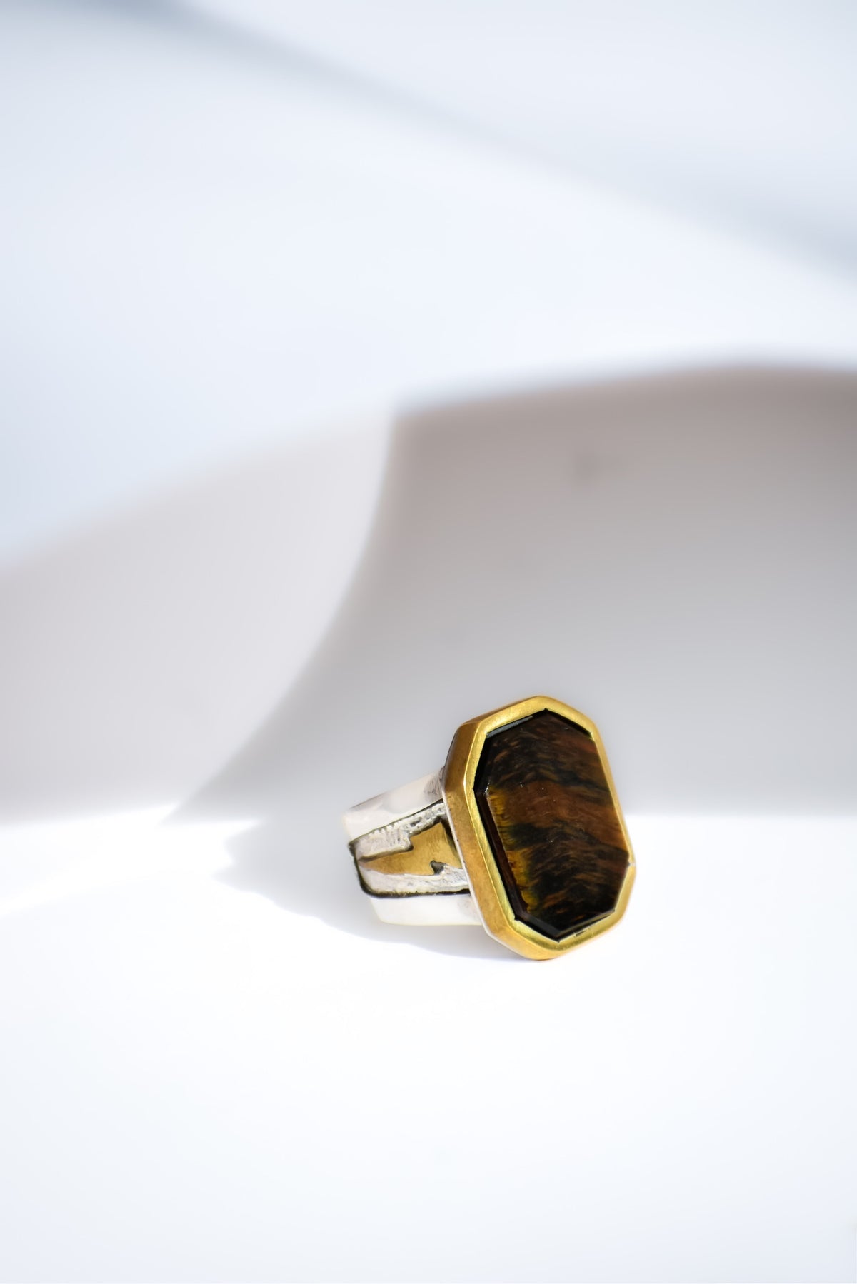 Anillo Ojo de Tigre Rayo
