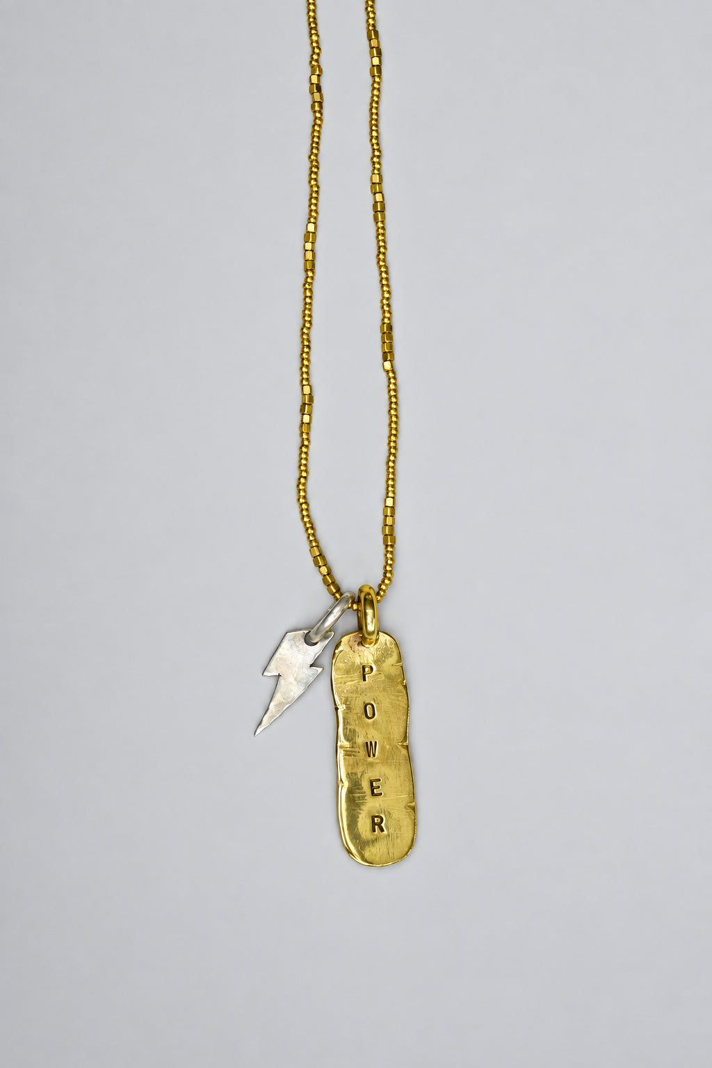 Cadena Mostacilla Bronce