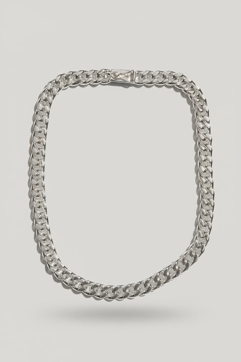 Collar Grumet XL 47 cms Broche Cajón Plata