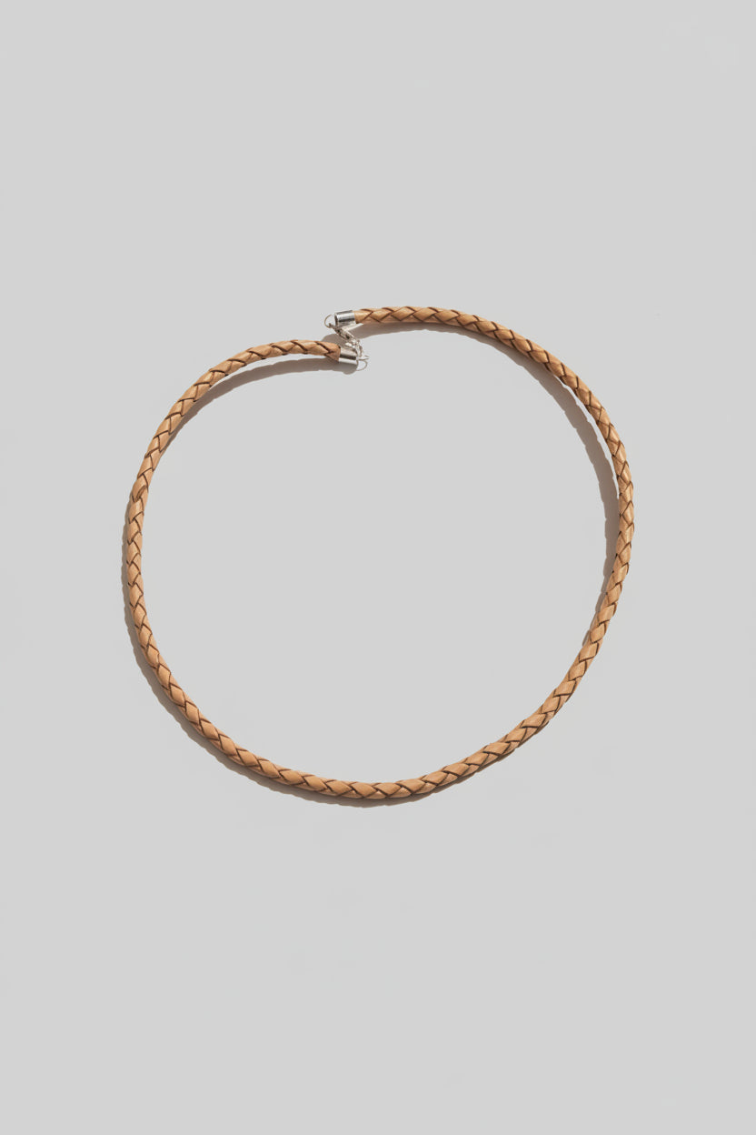 Collar Cuero Café Corto