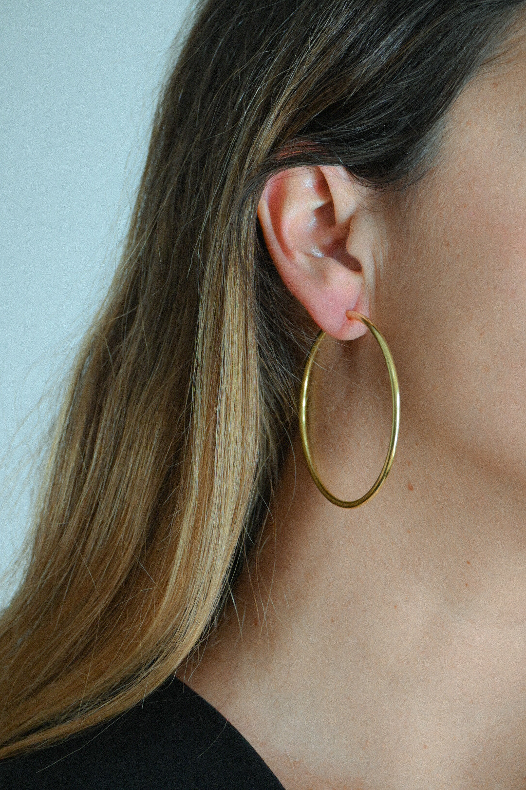 Aros Argollas XL Enchape Oro