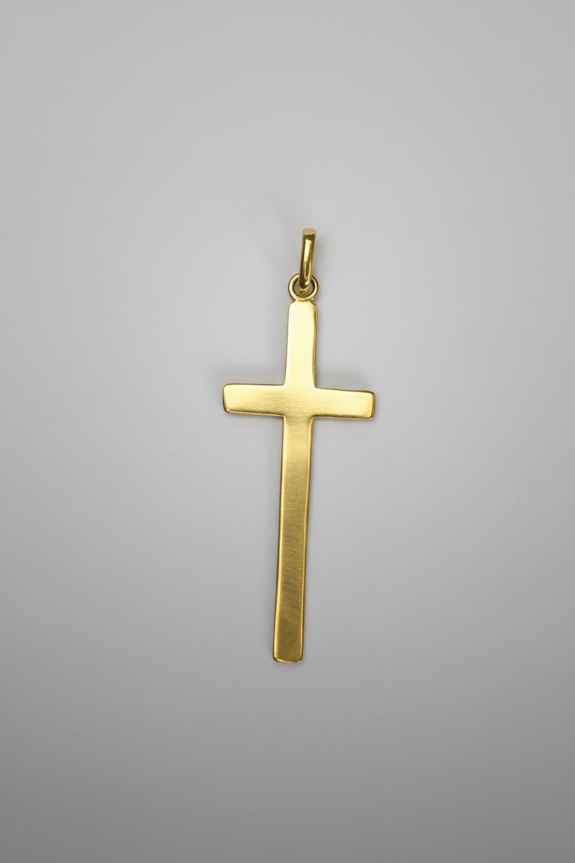 Colgante Cruz Larga Bronce