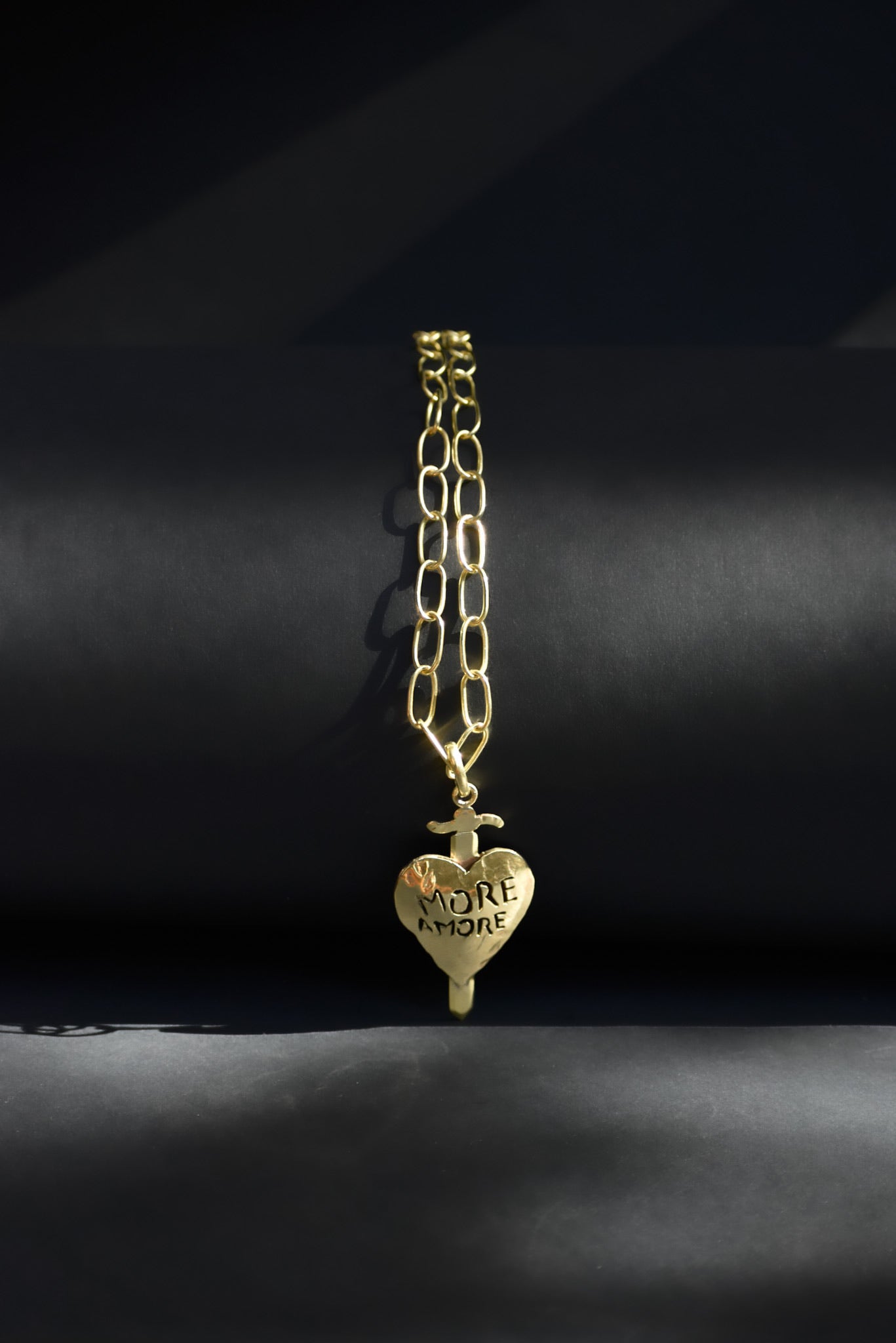 Colgante Corazón Espada More Amore Bronce