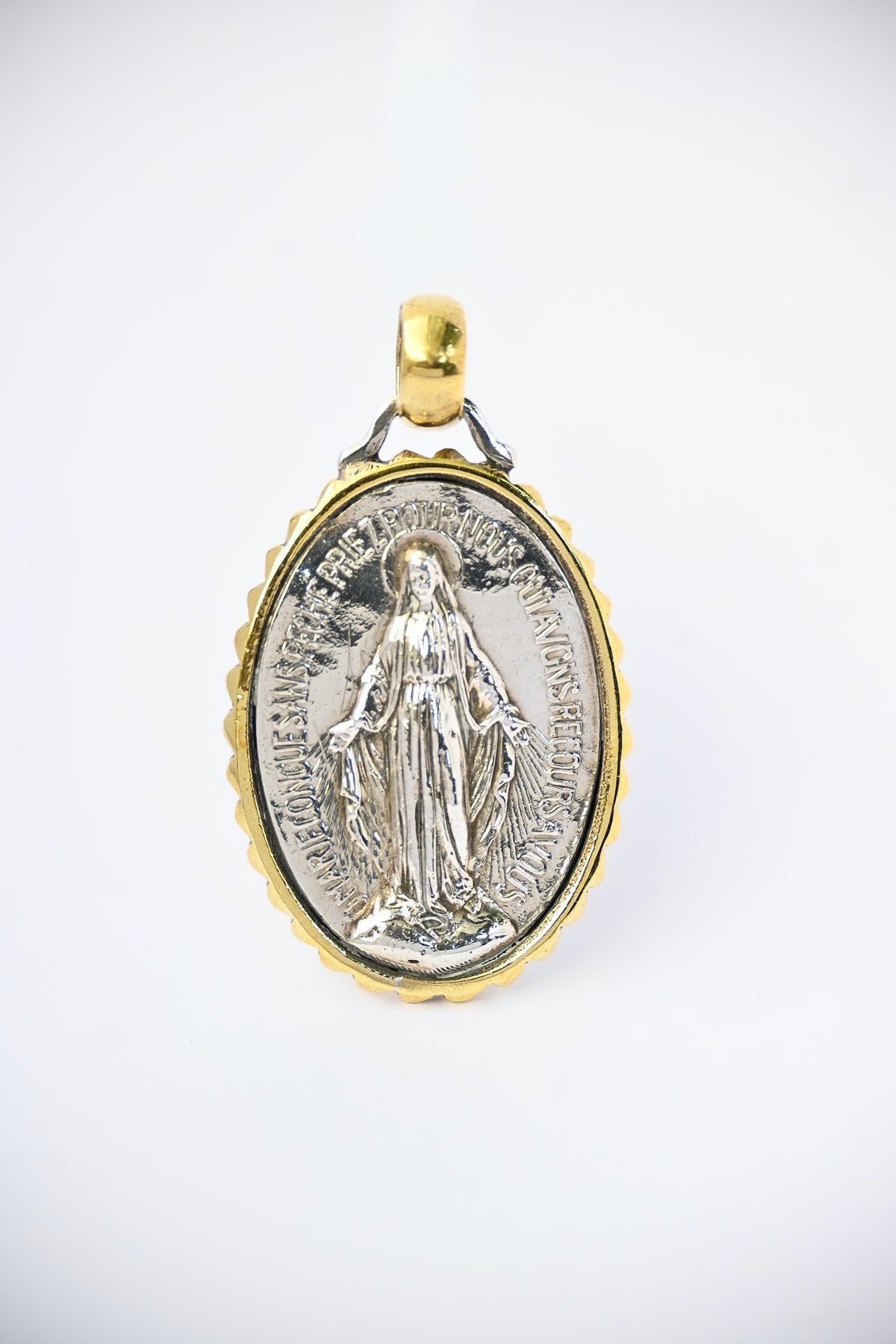 Medalla Virgen de los Rayos G Borde Sinfín Bronce