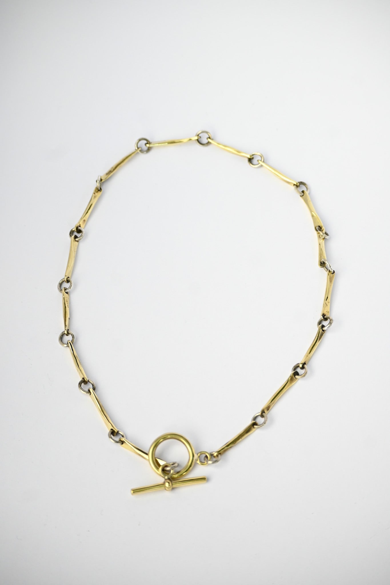 Collar Rendero Bicolor Broche Palanca Bronce