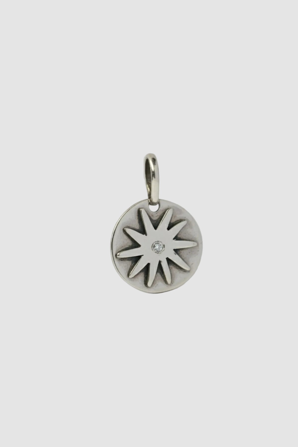 Medalla Sol Circón Plata