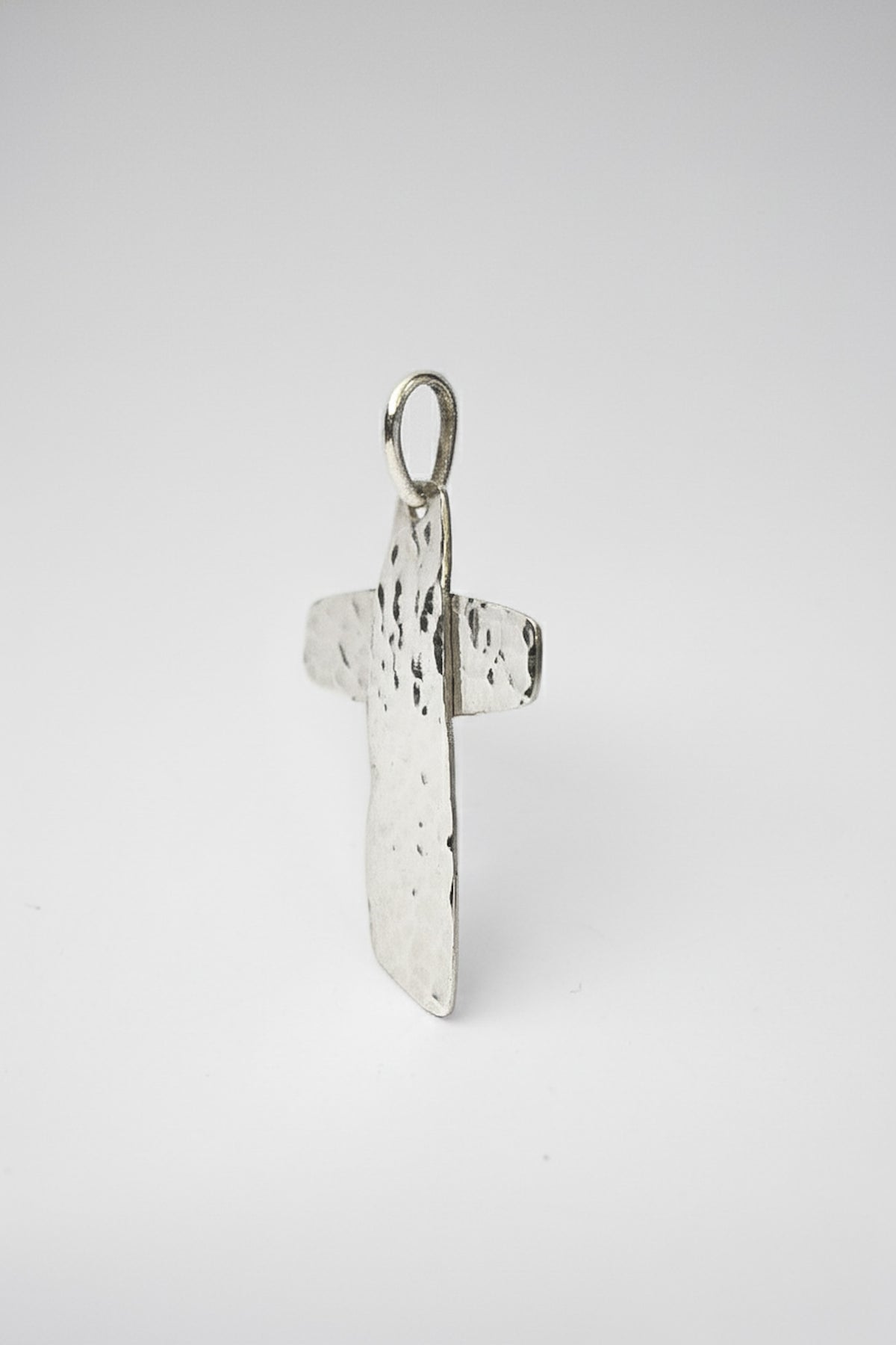 Colgante Cruz Martillada L Plata