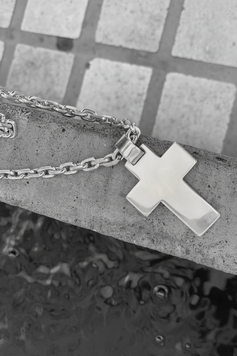 Colgante Cruz Lisa L Plata