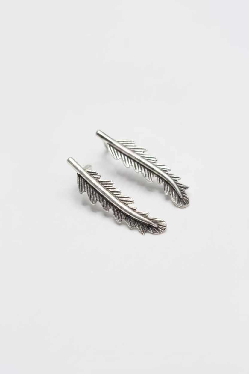 Aros Pluma S Plata