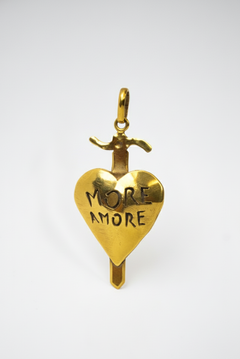 Colgante Corazón Espada More Amore Bronce
