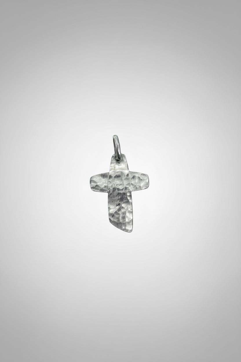 Colgante Cruz Martillada S Plata