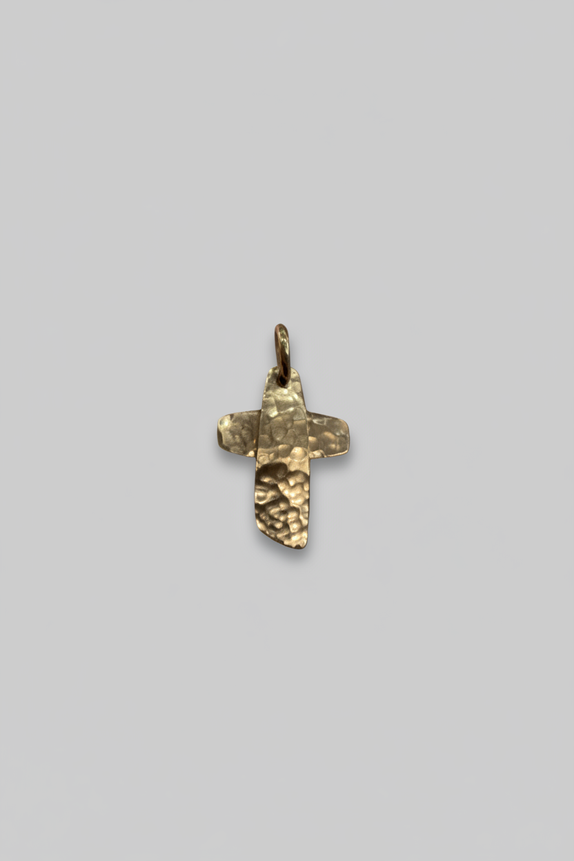 Colgante Cruz Martillada S Bronce