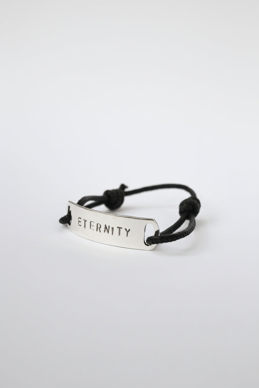 Pulsera Cuero Eternity Plata