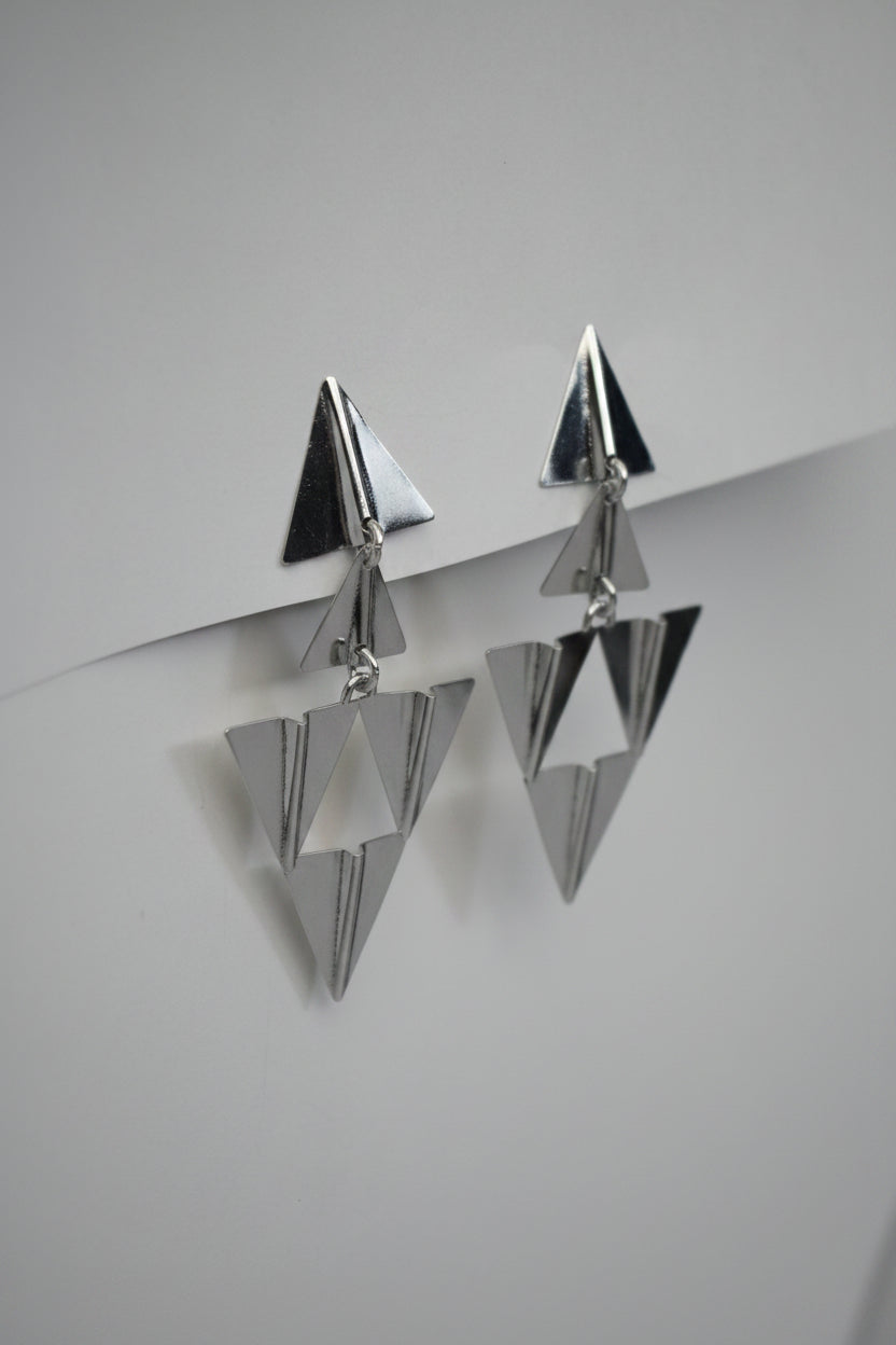 Aros Triángulos S Plata