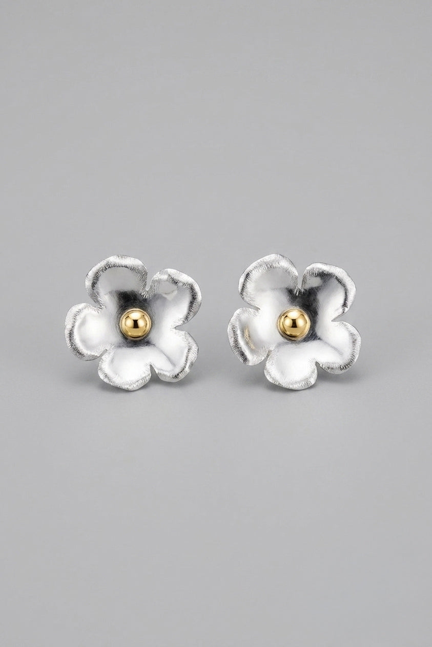 Aros Amapola Simple Plata