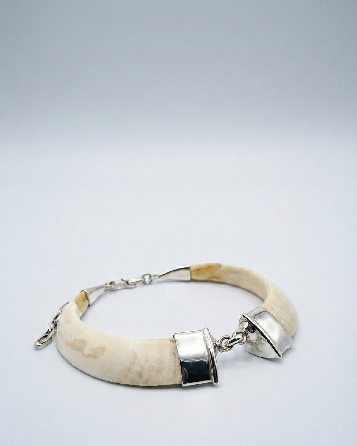 Collar Colmillo Jabalí Doble Plata