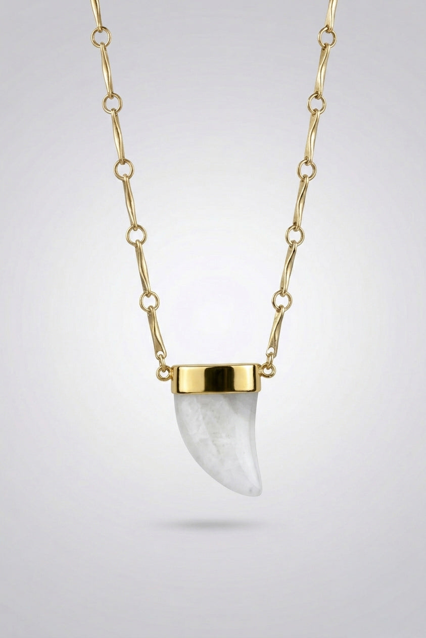 Collar Punta Cuarzo Bronce