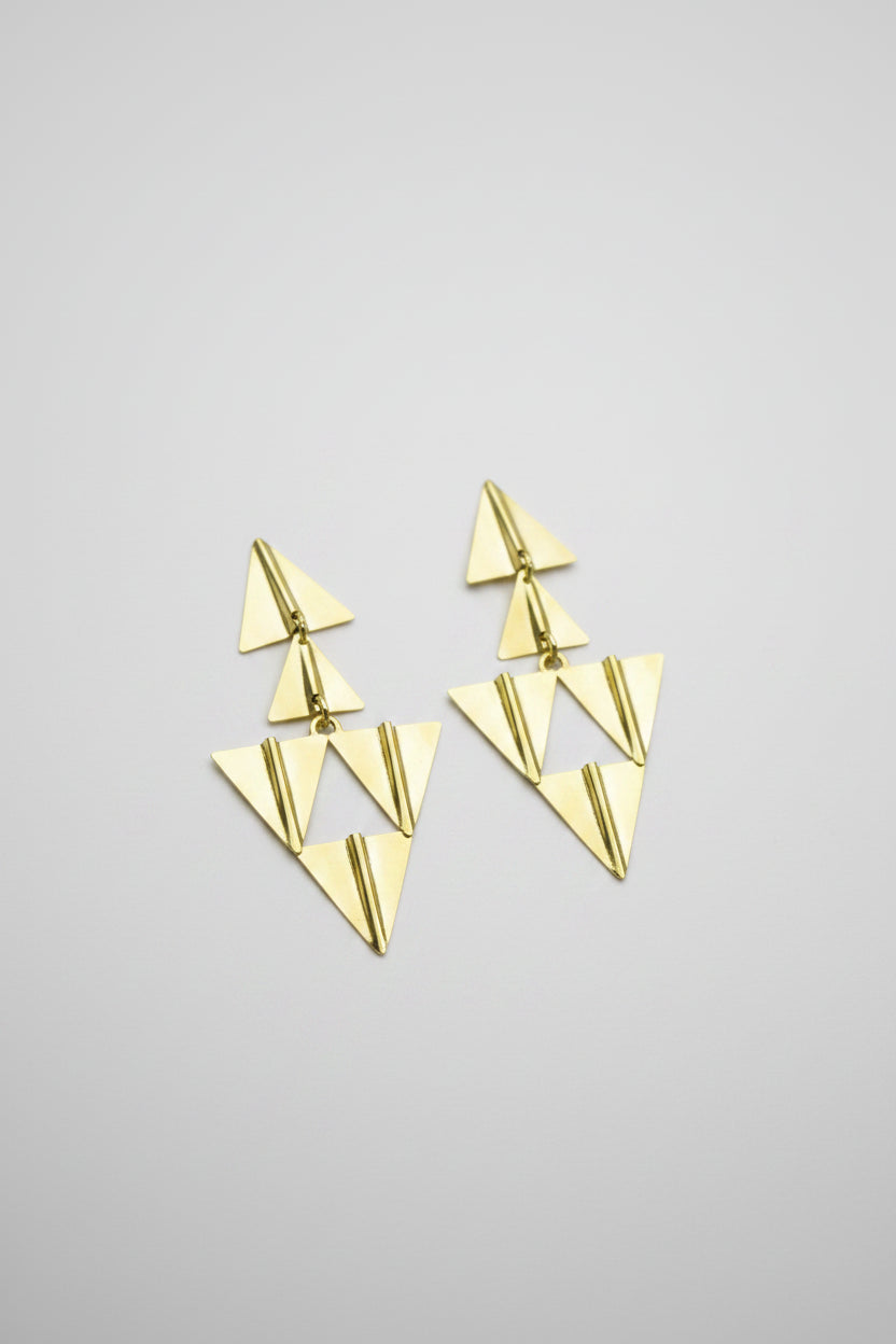 Aros Triángulos G Bronce