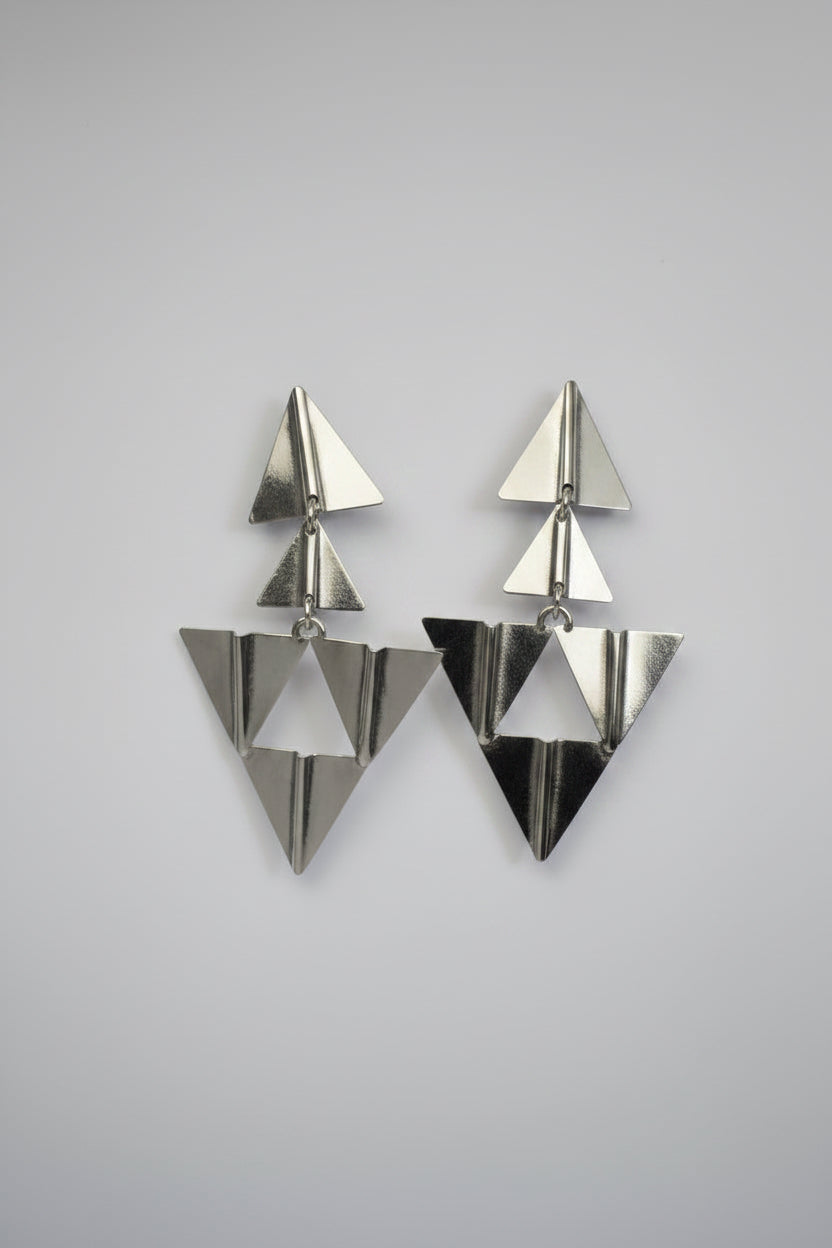 Aros Triángulos S Plata