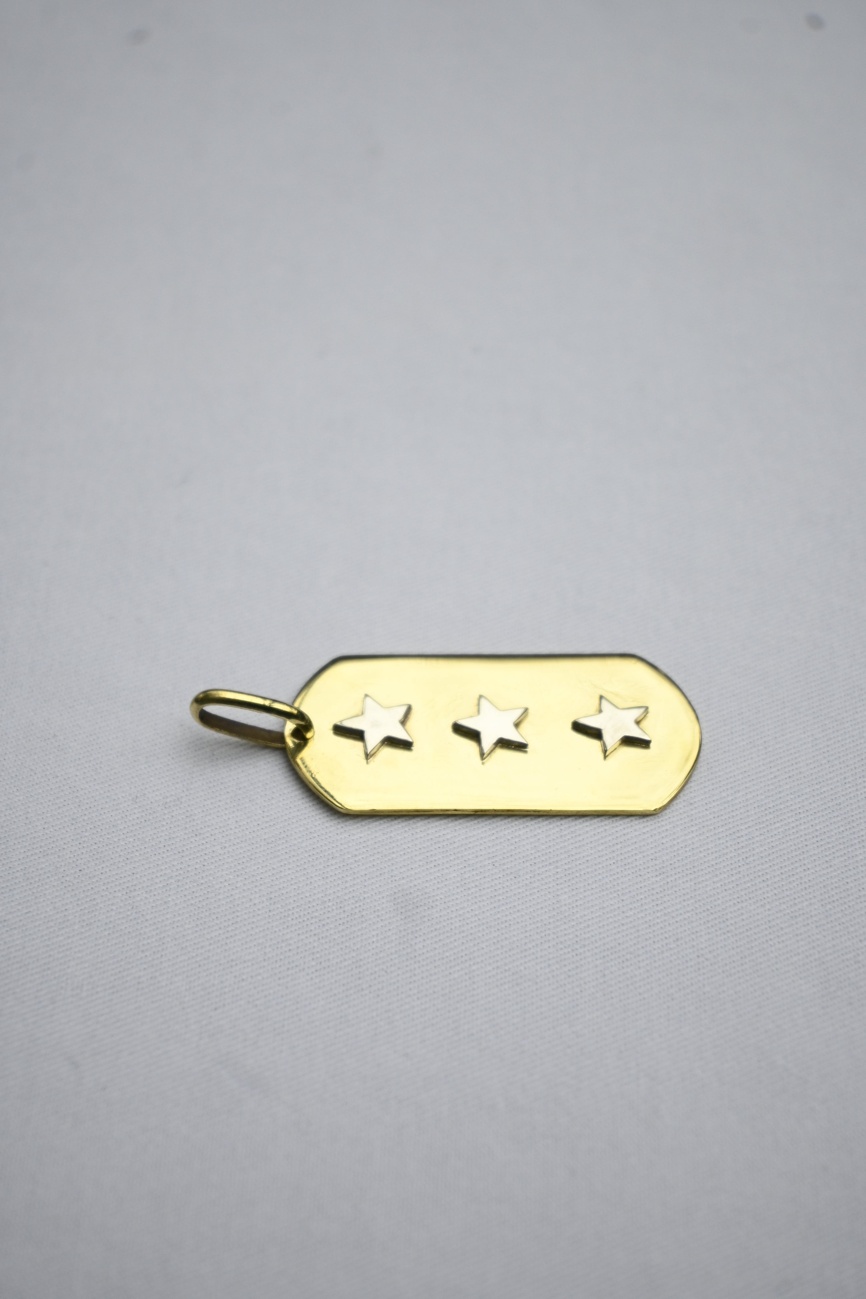 Placa Bronce Tres Estrellas Plata