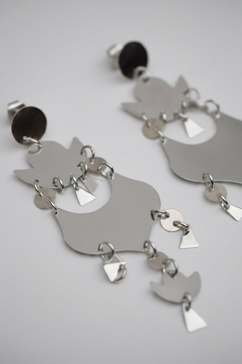 Aros Jaipur Bicolor Plata