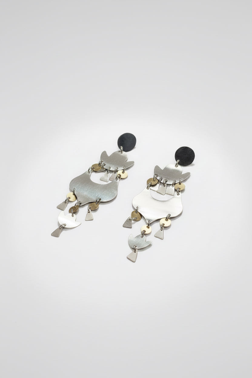 Aros Jaipur Bicolor Plata