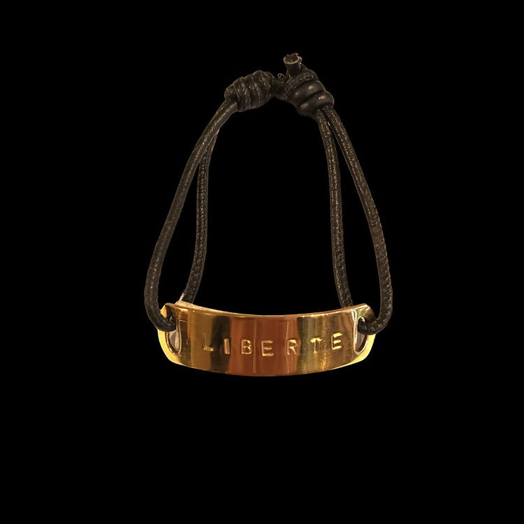 Pulsera Cuero Liberte Bronce