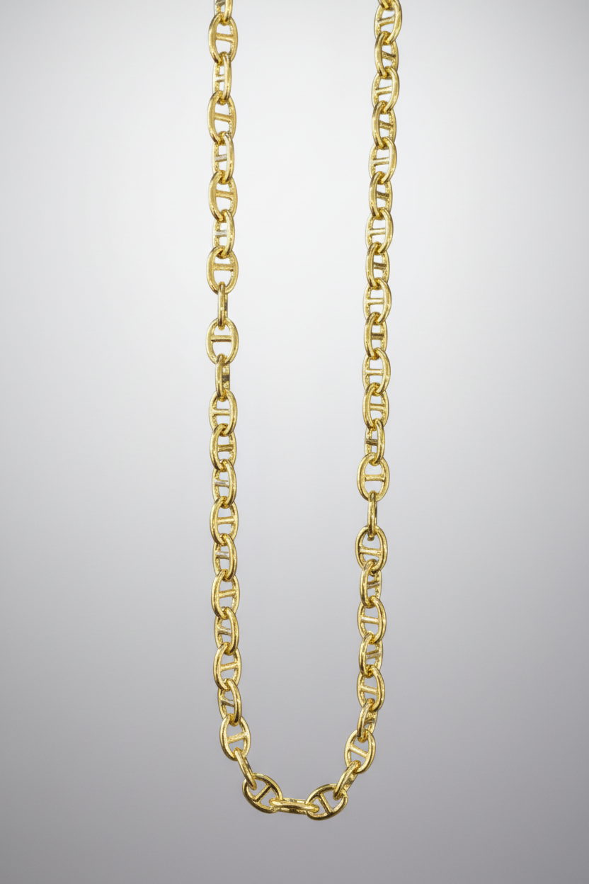 Cadena Eslabón Marino Enchape Oro