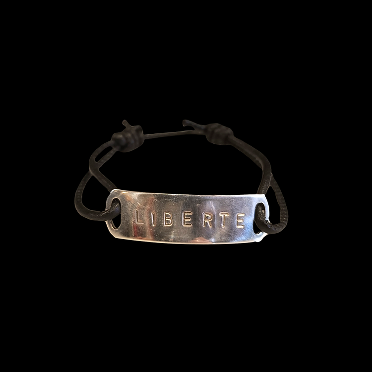 Pulsera Cuero Liberte Silver