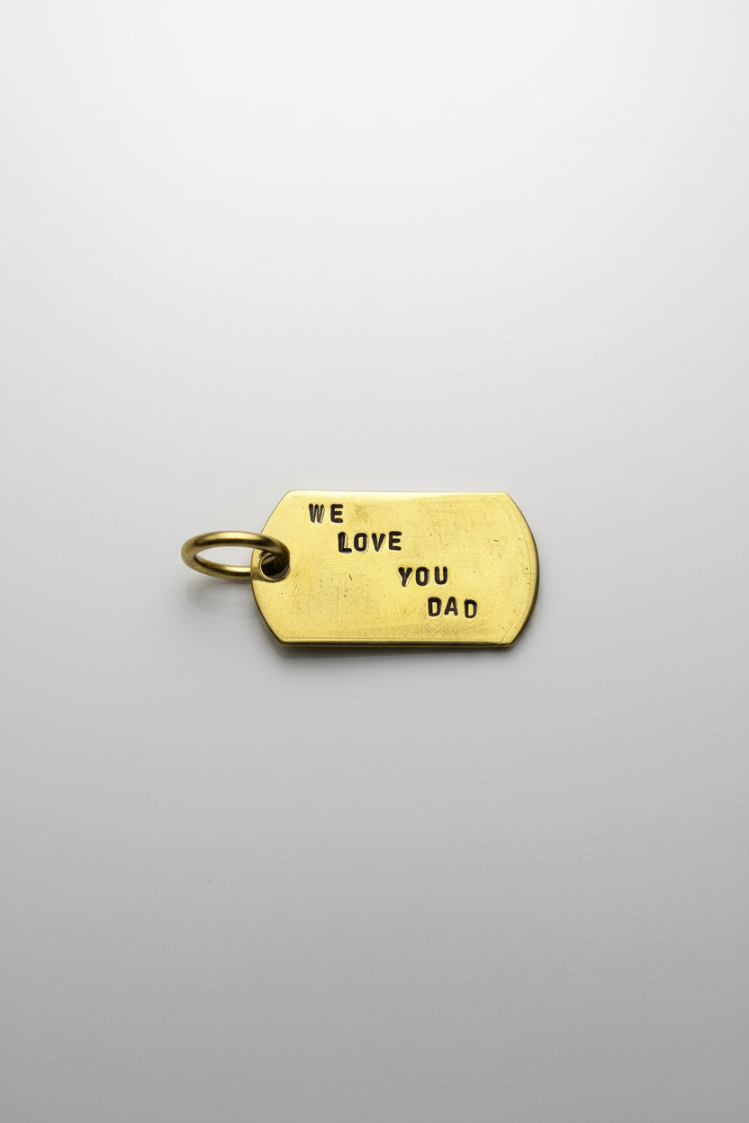 Placa WE LOVE YOU DAD Bronce