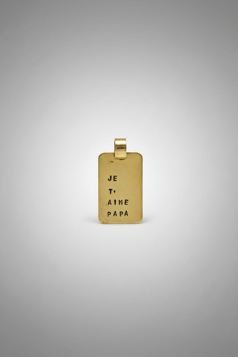 Placa Je T´aime PAPÁ Bronce
