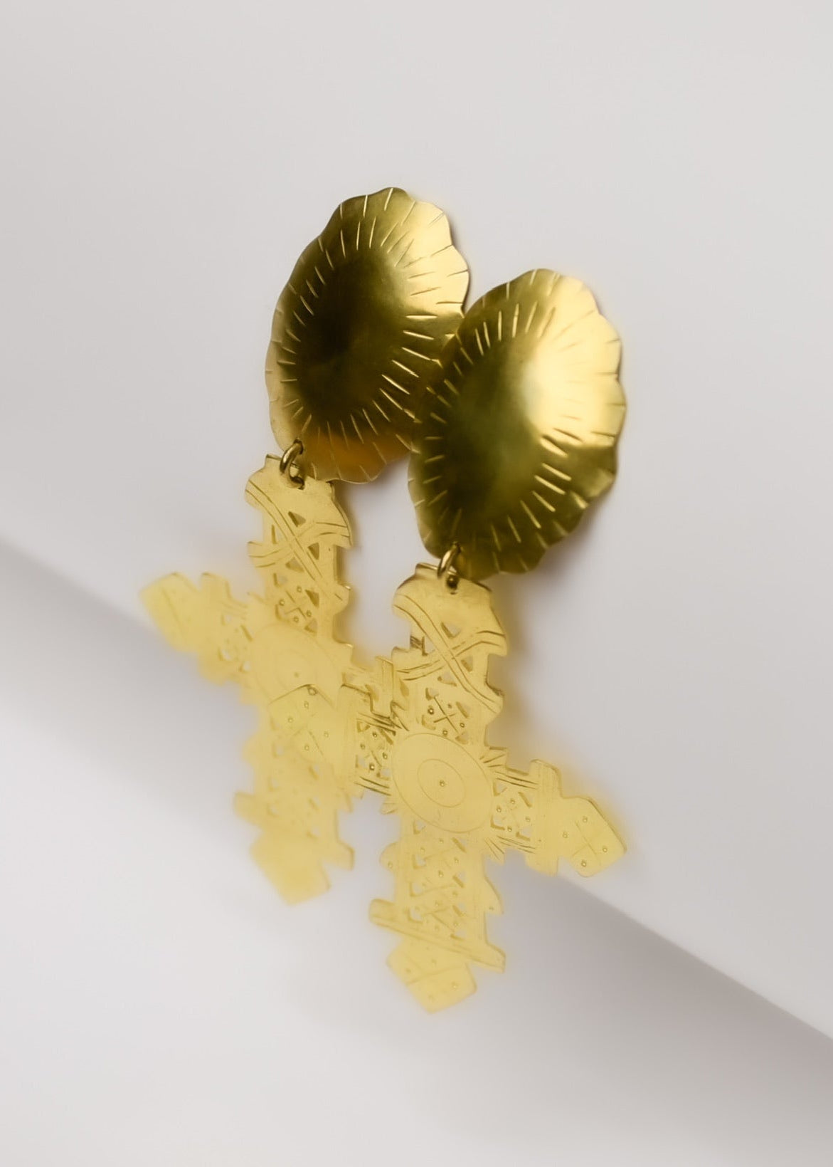 Aros Cruz Calada Bronce