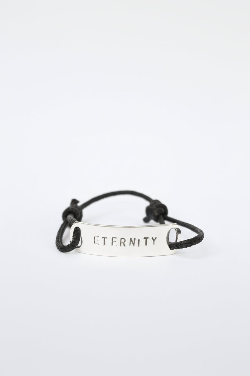 Pulsera Cuero Eternity Plata