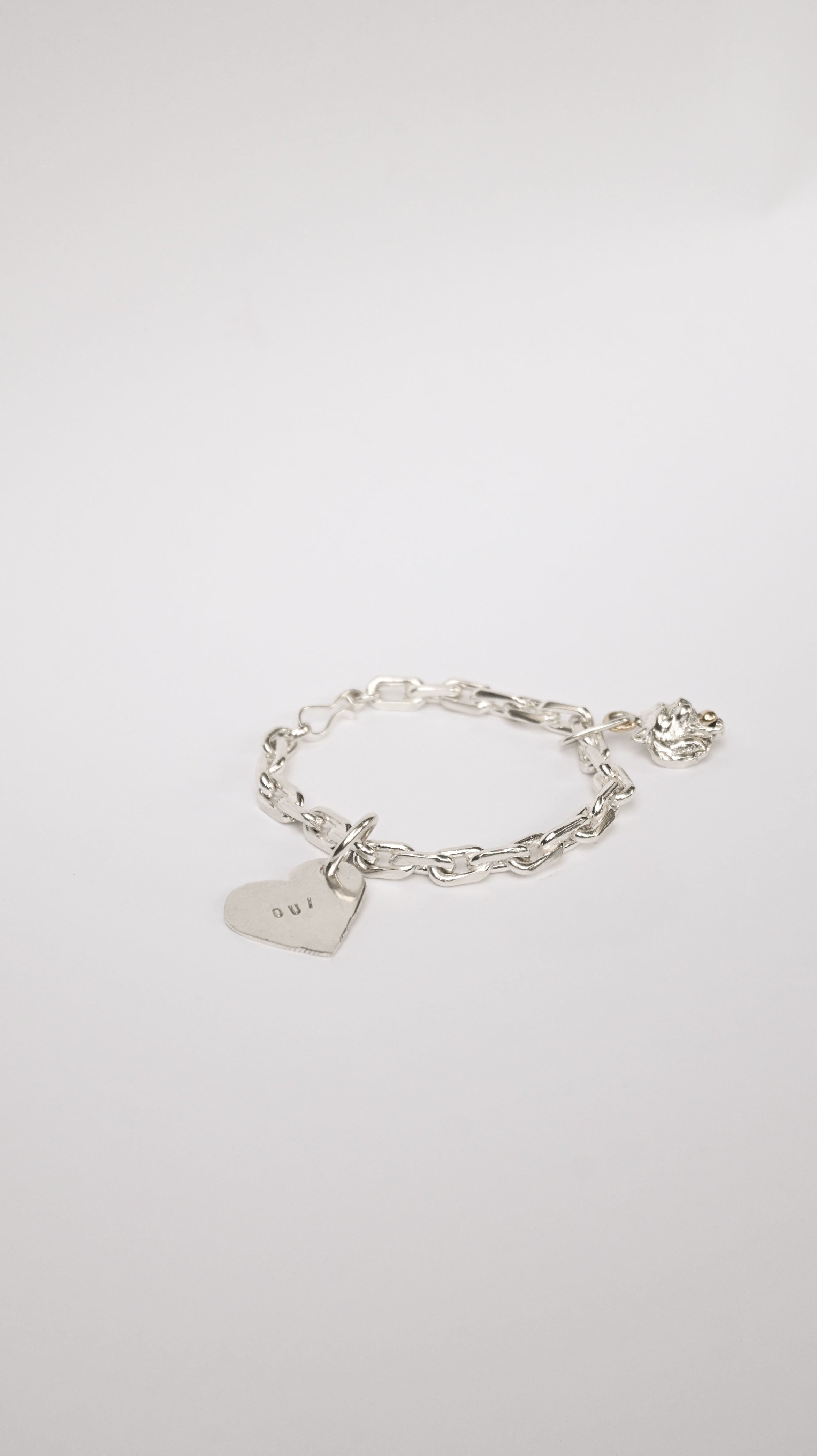 Pulsera Limada Charms León - Corazón