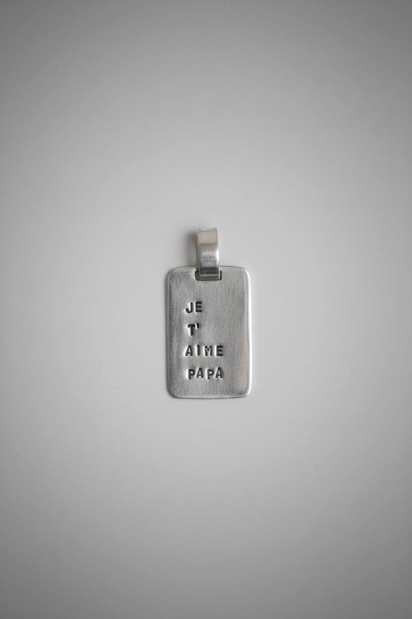 Placa Je T´aime PAPÁ Plata
