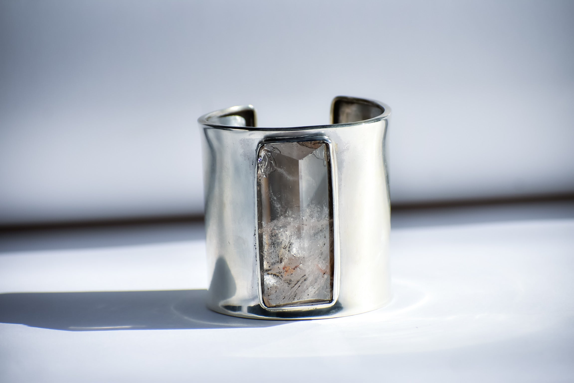 Esclava Lisa XL Silver Cuarzo