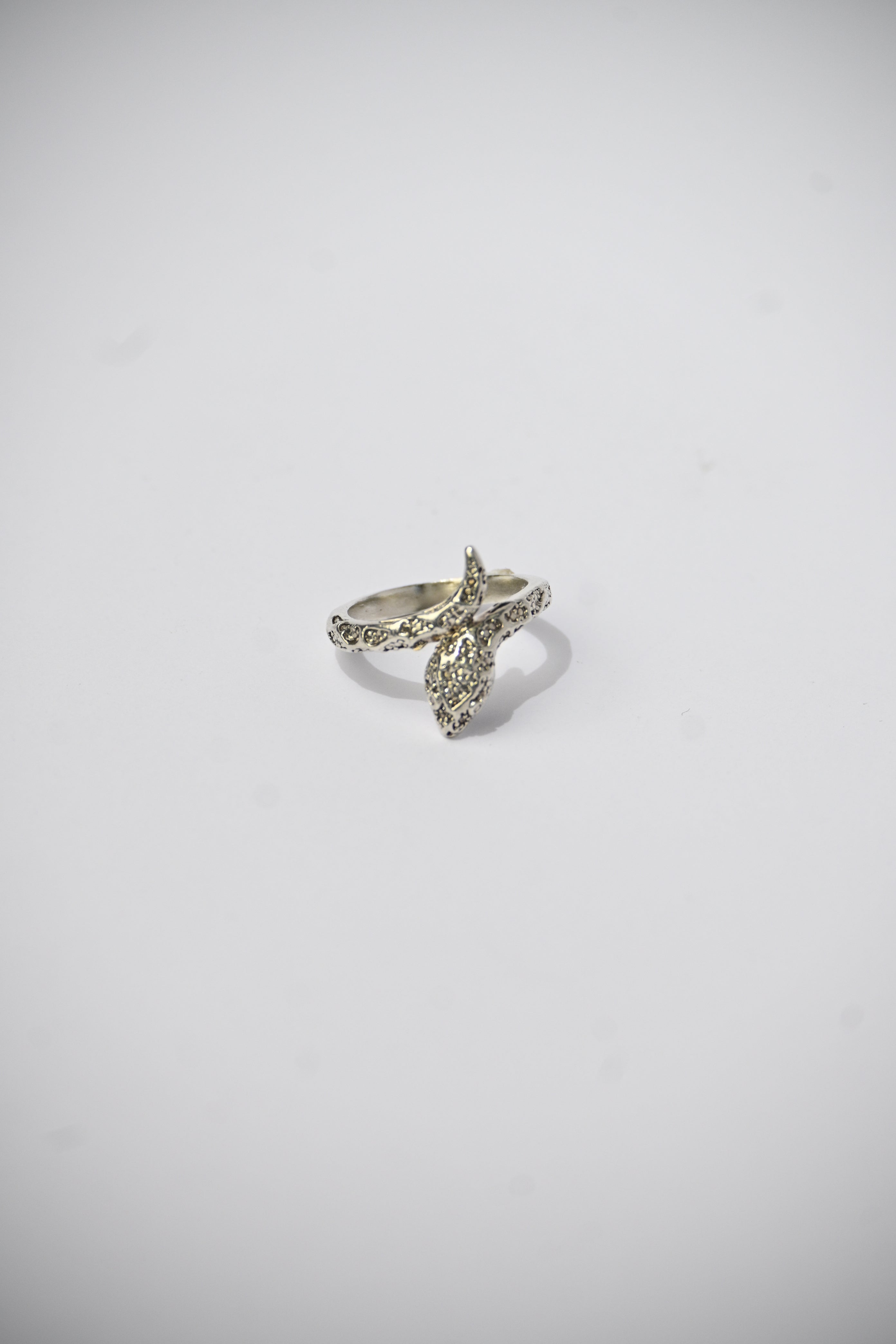 Anillo Culebra Textura Silver