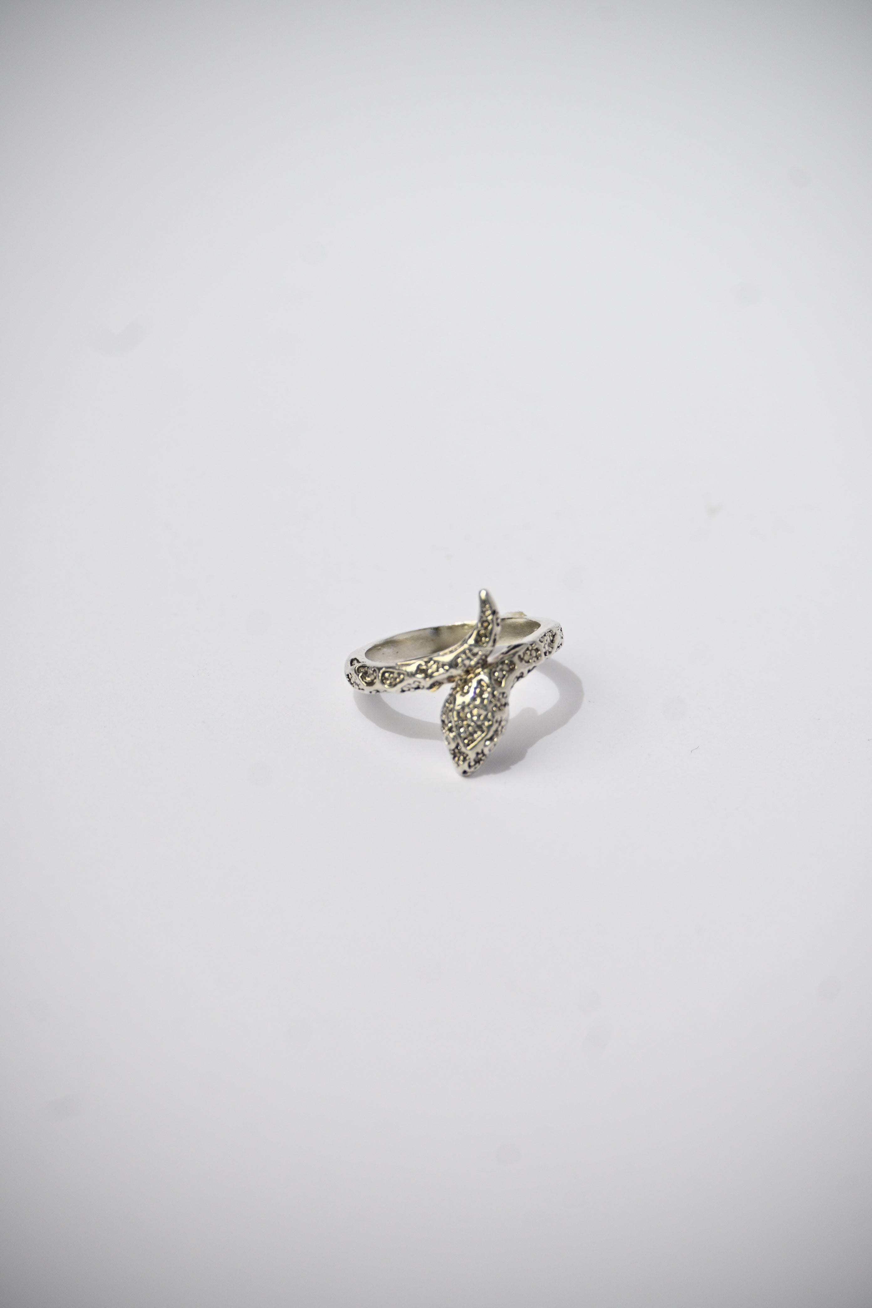 Anillo Culebra Textura Silver