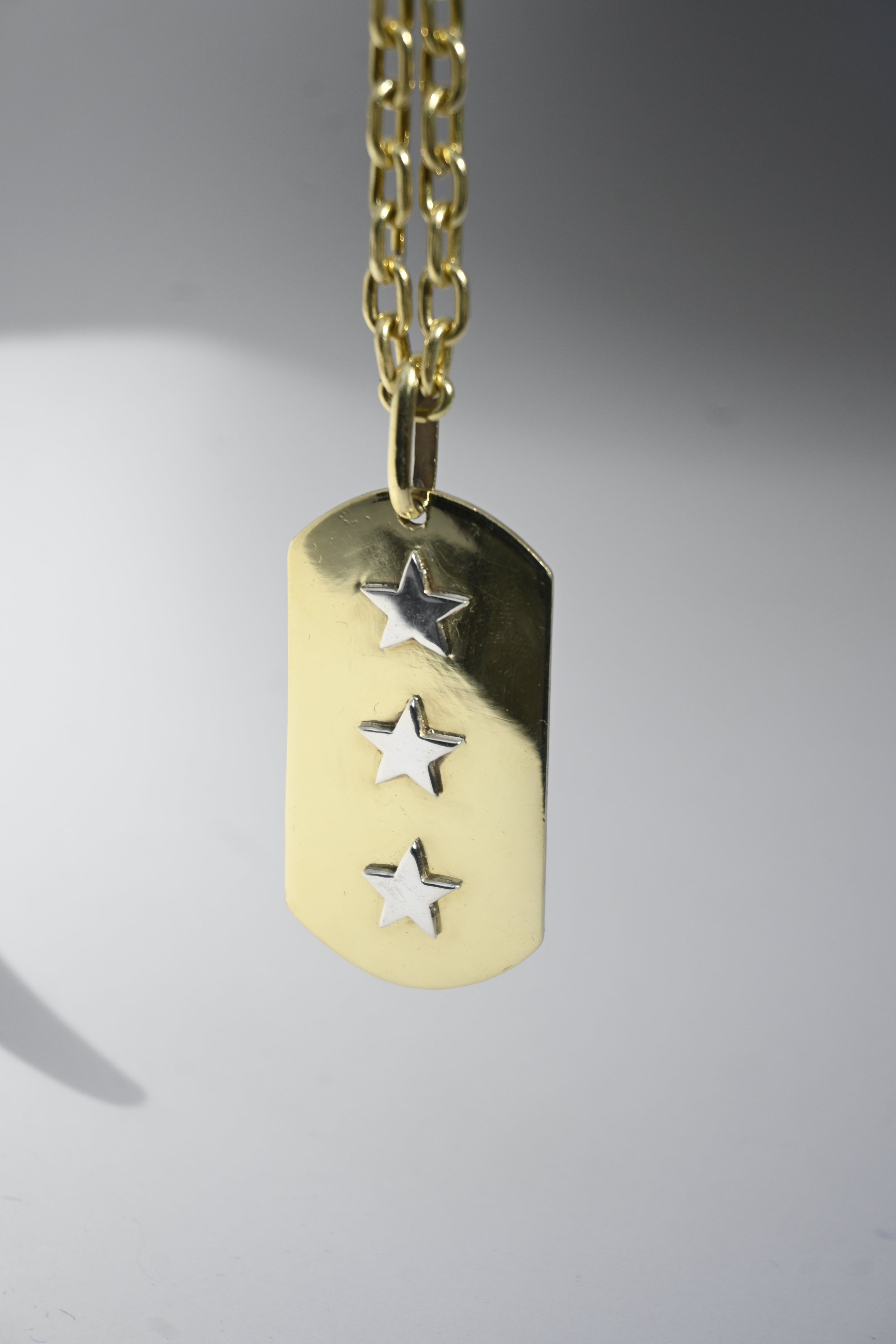 Placa Bronce Tres Estrellas Plata