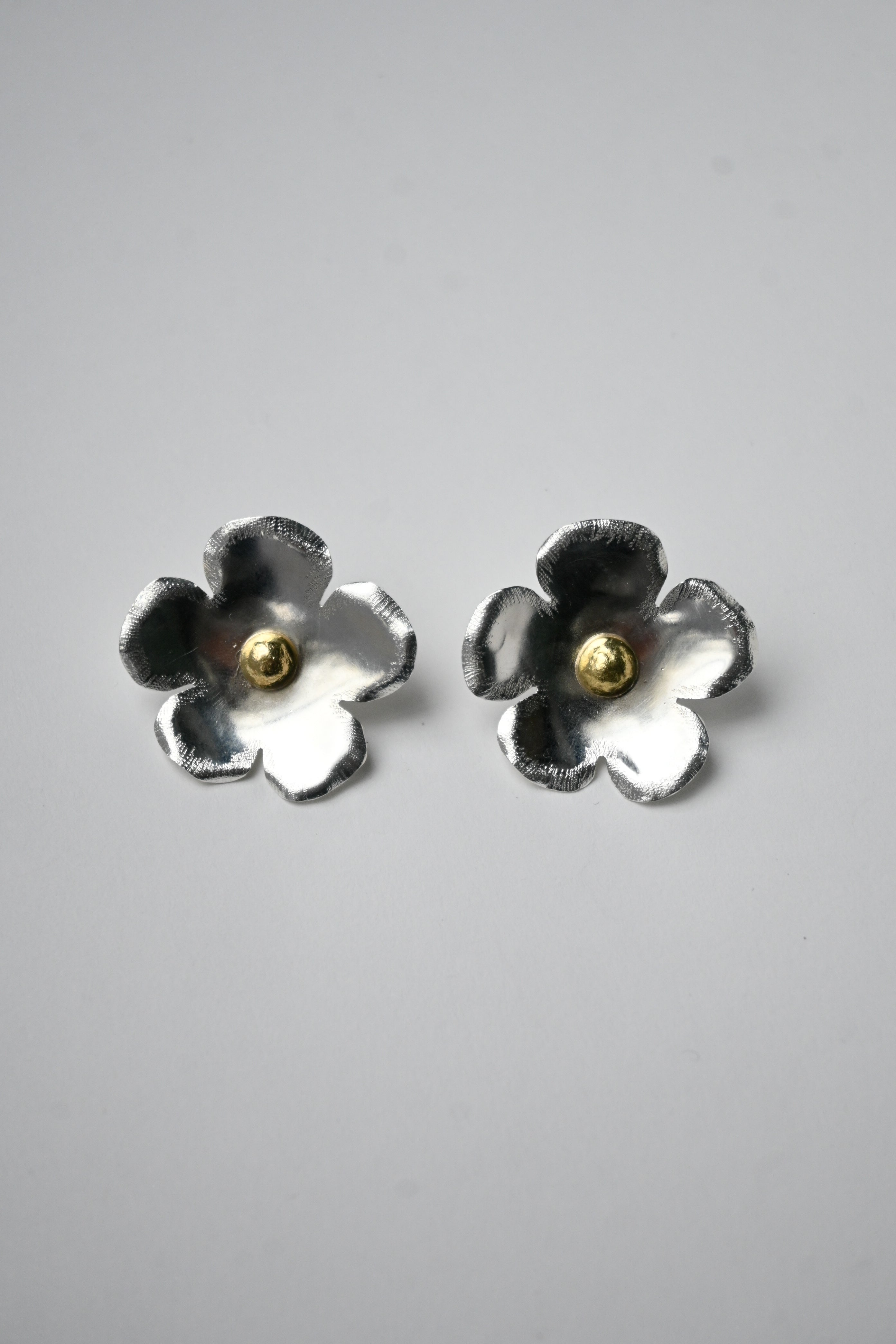 Aros Amapola Simple Plata