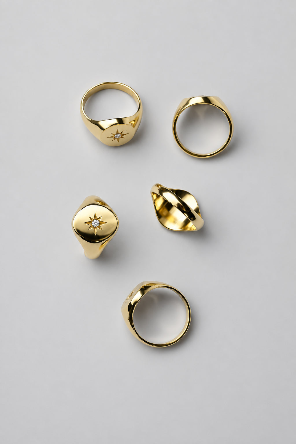 Anillo Estrellita Circón Bronce