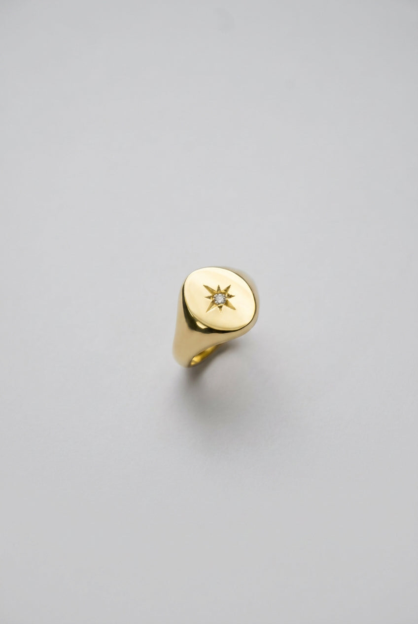 Anillo Estrellita Circón de bronce hecho a mano, CBC Jewelry