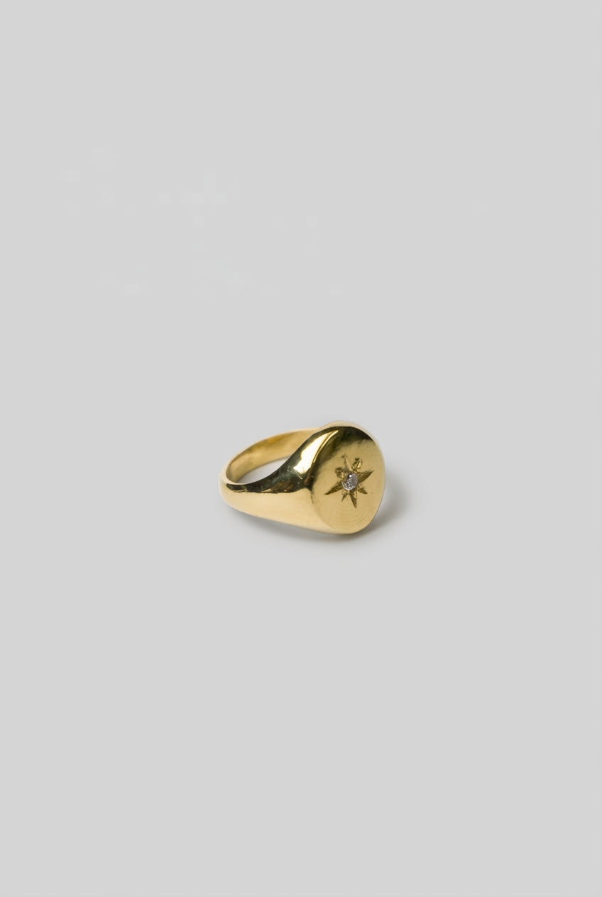 Anillo Estrellita Circón de bronce hecho a mano, CBC Jewelry - vista 3