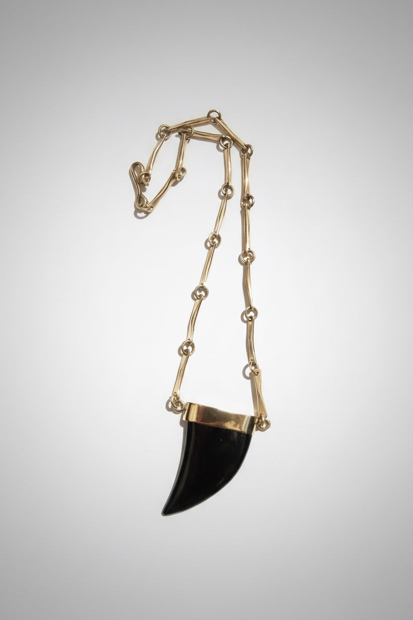 Collar Punta Onix Bronce